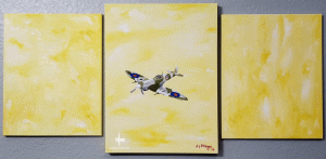 "Spitfire Sunrise"-oil on canvas-dpEtlingerArt.com