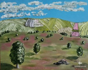Pink Fields-Oil on Canvas-16"x20"--dpEtlingerArt.com