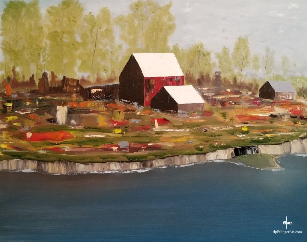 Shoreline-Oil on Canvas-24"x30"--dpEtlingerArt.com